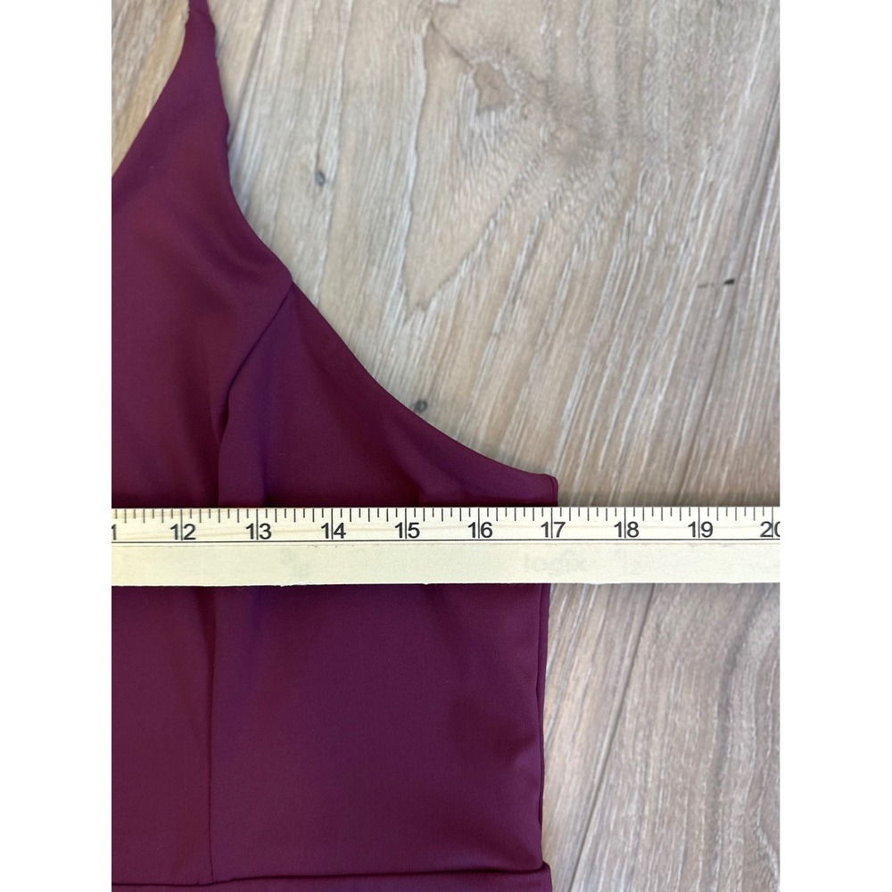 Halara Breezeful XL Burgundy V Neck Romper Activewear Sporty Resort Chic - Picture 4 of 9